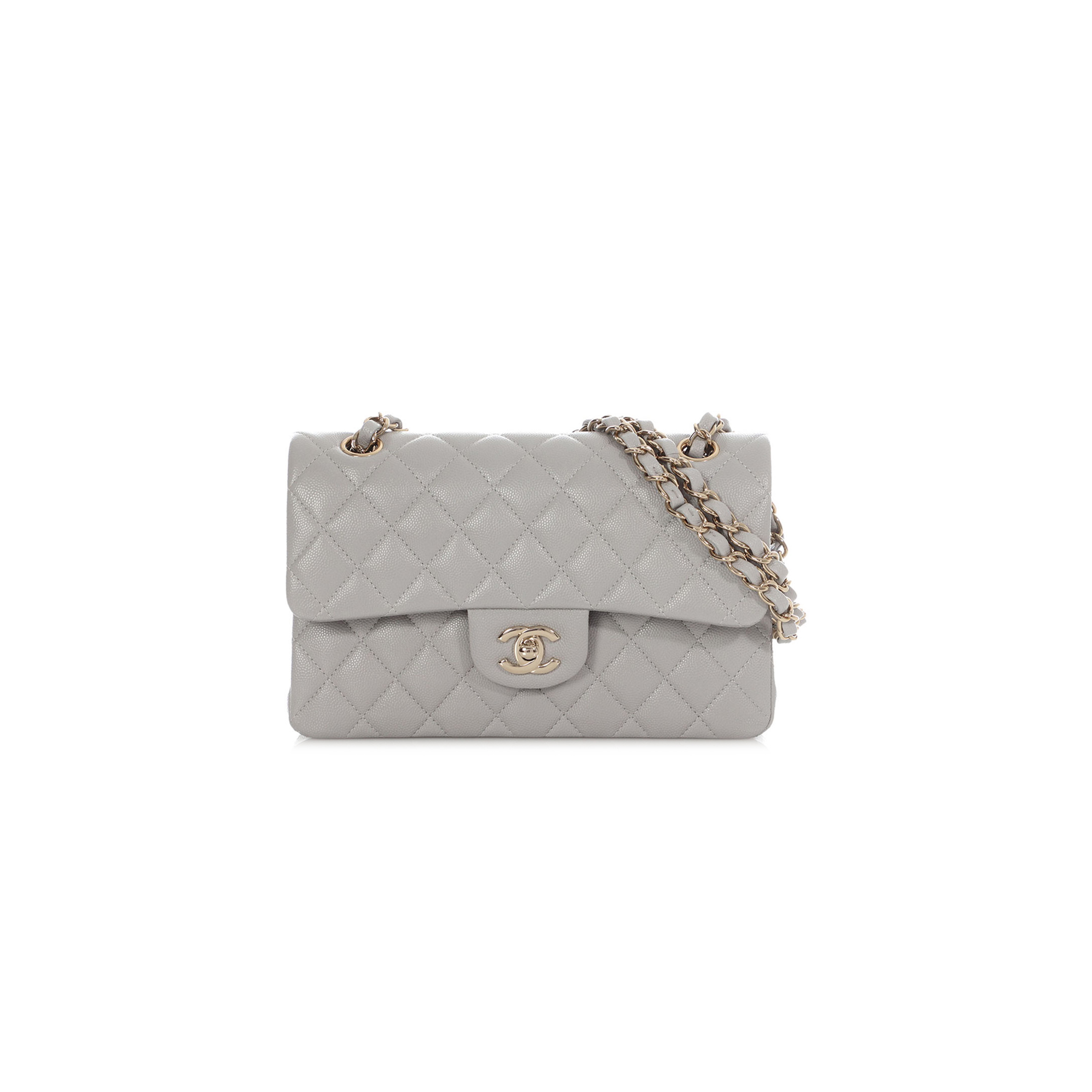 CHANEL CAVIAR QUILTED SMALL CLASSIC DOUBLE FLAP 1302411 (23*14*6cm)
